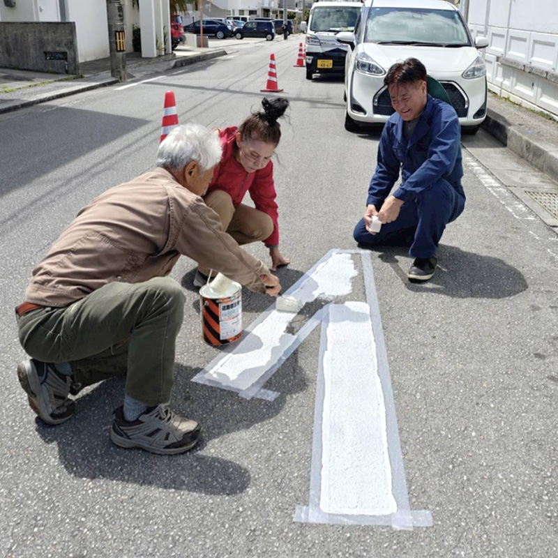 停止標示のペイント